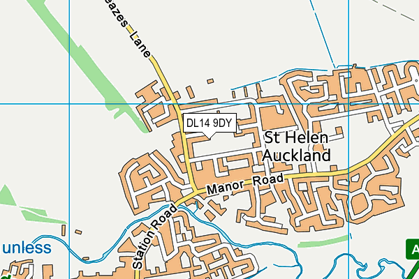 DL14 9DY map - OS VectorMap District (Ordnance Survey) DL14 9DY map - OS VectorMap District (Ordnance Survey)