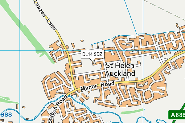 DL14 9DZ map - OS VectorMap District (Ordnance Survey) DL14 9DZ map - OS VectorMap District (Ordnance Survey)