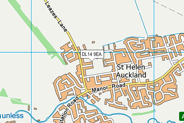 DL14 9EA map - OS VectorMap District (Ordnance Survey) DL14 9EA map - OS VectorMap District (Ordnance Survey)