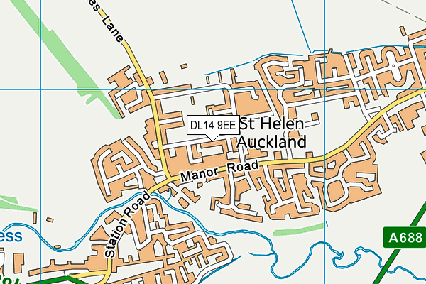 DL14 9EE map - OS VectorMap District (Ordnance Survey) DL14 9EE map - OS VectorMap District (Ordnance Survey)