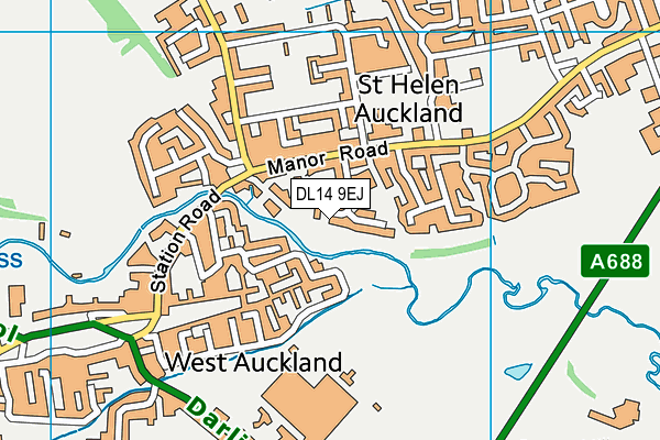 DL14 9EJ map - OS VectorMap District (Ordnance Survey) DL14 9EJ map - OS VectorMap District (Ordnance Survey)