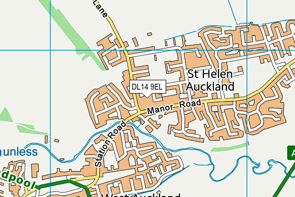 DL14 9EL map - OS VectorMap District (Ordnance Survey) DL14 9EL map - OS VectorMap District (Ordnance Survey)