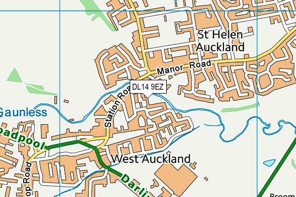 DL14 9EZ map - OS VectorMap District (Ordnance Survey) DL14 9EZ map - OS VectorMap District (Ordnance Survey)