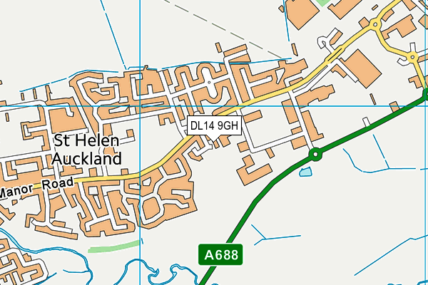 DL14 9GH map - OS VectorMap District (Ordnance Survey) DL14 9GH map - OS VectorMap District (Ordnance Survey)