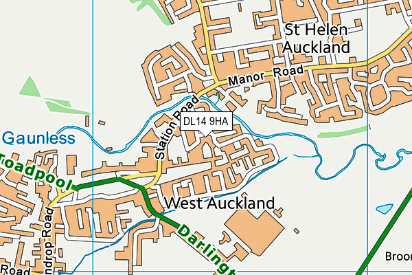DL14 9HA map - OS VectorMap District (Ordnance Survey) DL14 9HA map - OS VectorMap District (Ordnance Survey)