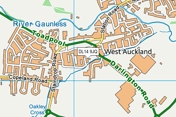 DL14 9JQ map - OS VectorMap District (Ordnance Survey)