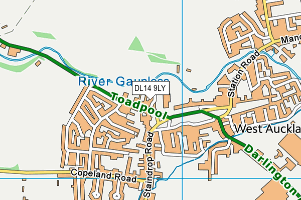 DL14 9LY map - OS VectorMap District (Ordnance Survey) DL14 9LY map - OS VectorMap District (Ordnance Survey)