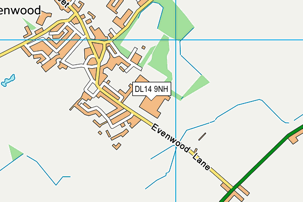 DL14 9NH map - OS VectorMap District (Ordnance Survey) DL14 9NH map - OS VectorMap District (Ordnance Survey)
