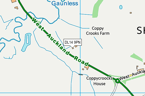 DL14 9PN map - OS VectorMap District (Ordnance Survey) DL14 9PN map - OS VectorMap District (Ordnance Survey)