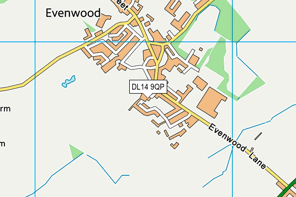 DL14 9QP map - OS VectorMap District (Ordnance Survey) DL14 9QP map - OS VectorMap District (Ordnance Survey)