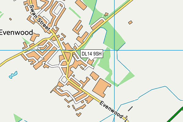 DL14 9SH map - OS VectorMap District (Ordnance Survey) DL14 9SH map - OS VectorMap District (Ordnance Survey)