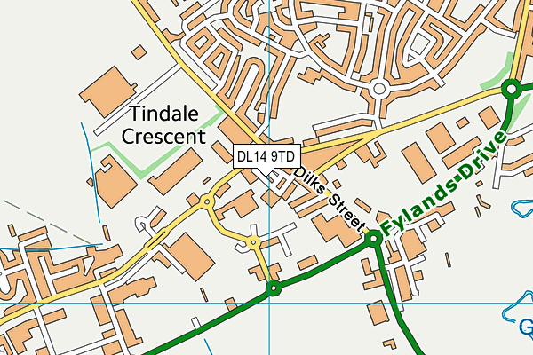 DL14 9TD map - OS VectorMap District (Ordnance Survey) DL14 9TD map - OS VectorMap District (Ordnance Survey)