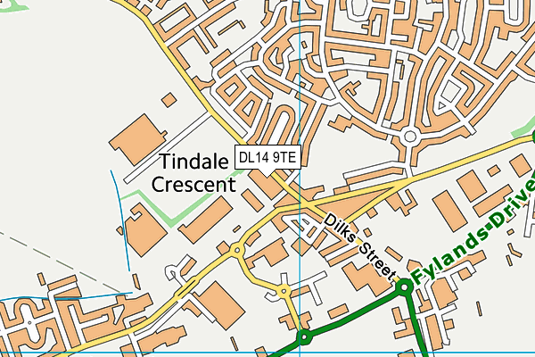 DL14 9TE map - OS VectorMap District (Ordnance Survey) DL14 9TE map - OS VectorMap District (Ordnance Survey)