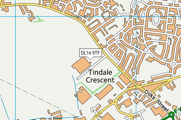 DL14 9TF map - OS VectorMap District (Ordnance Survey) DL14 9TF map - OS VectorMap District (Ordnance Survey)