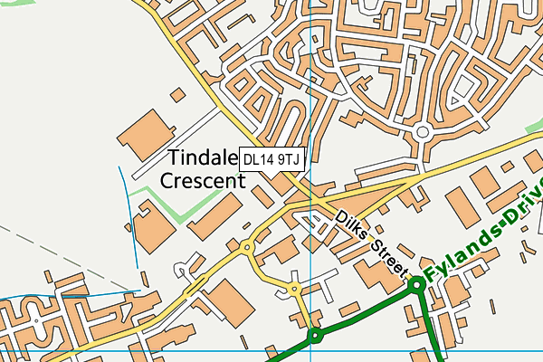 DL14 9TJ map - OS VectorMap District (Ordnance Survey) DL14 9TJ map - OS VectorMap District (Ordnance Survey)