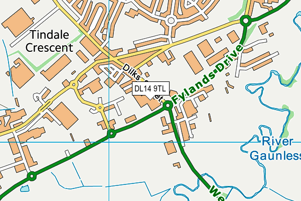 DL14 9TL map - OS VectorMap District (Ordnance Survey) DL14 9TL map - OS VectorMap District (Ordnance Survey)