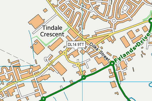 DL14 9TT map - OS VectorMap District (Ordnance Survey) DL14 9TT map - OS VectorMap District (Ordnance Survey)