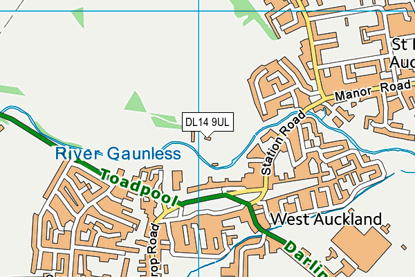 DL14 9UL map - OS VectorMap District (Ordnance Survey) DL14 9UL map - OS VectorMap District (Ordnance Survey)