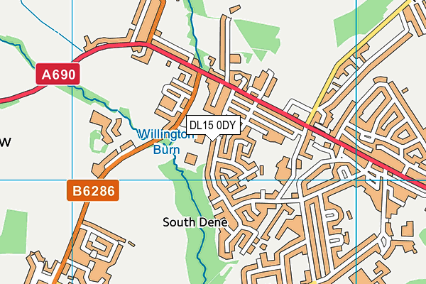 DL15 0DY map - OS VectorMap District (Ordnance Survey) DL15 0DY map - OS VectorMap District (Ordnance Survey)