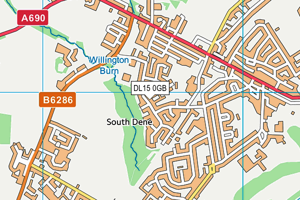 DL15 0GB map - OS VectorMap District (Ordnance Survey) DL15 0GB map - OS VectorMap District (Ordnance Survey)