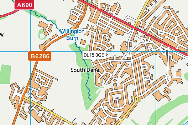 DL15 0GE map - OS VectorMap District (Ordnance Survey) DL15 0GE map - OS VectorMap District (Ordnance Survey)