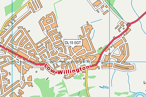 DL15 0GT map - OS VectorMap District (Ordnance Survey) DL15 0GT map - OS VectorMap District (Ordnance Survey)