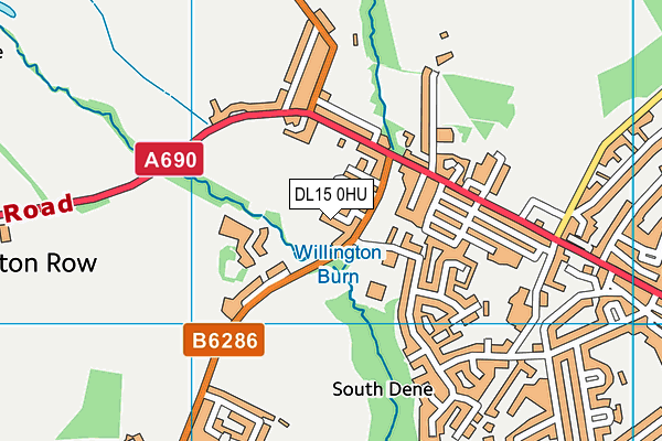DL15 0HU map - OS VectorMap District (Ordnance Survey) DL15 0HU map - OS VectorMap District (Ordnance Survey)