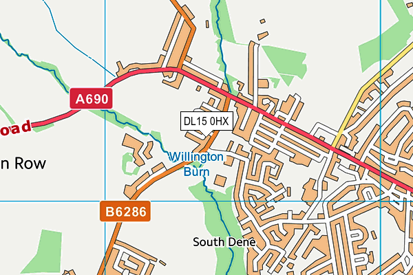 DL15 0HX map - OS VectorMap District (Ordnance Survey) DL15 0HX map - OS VectorMap District (Ordnance Survey)