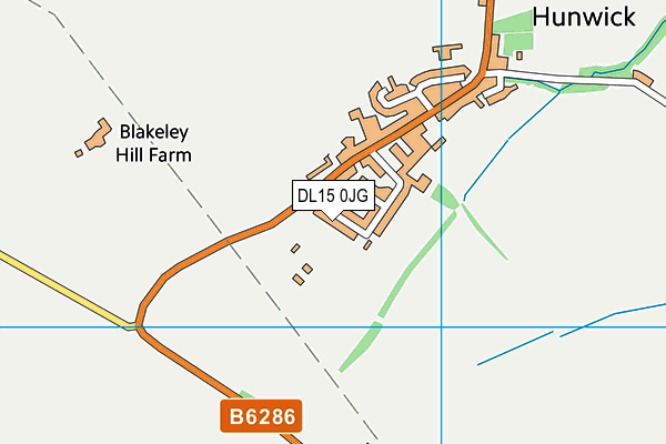DL15 0JG map - OS VectorMap District (Ordnance Survey) DL15 0JG map - OS VectorMap District (Ordnance Survey)
