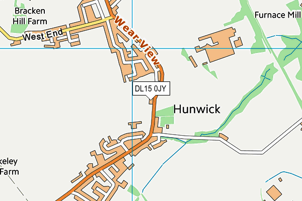 DL15 0JY map - OS VectorMap District (Ordnance Survey)