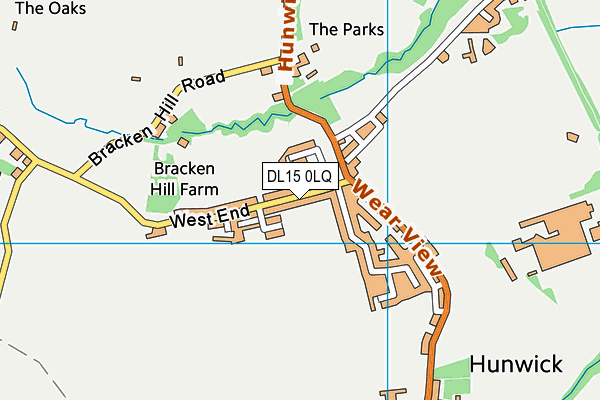 DL15 0LQ map - OS VectorMap District (Ordnance Survey) DL15 0LQ map - OS VectorMap District (Ordnance Survey)