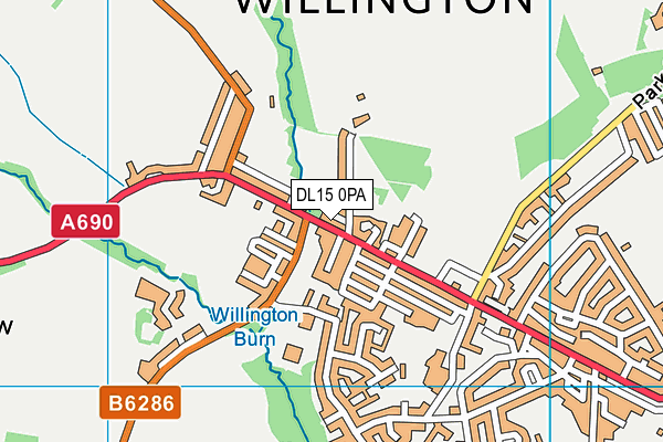 DL15 0PA map - OS VectorMap District (Ordnance Survey) DL15 0PA map - OS VectorMap District (Ordnance Survey)