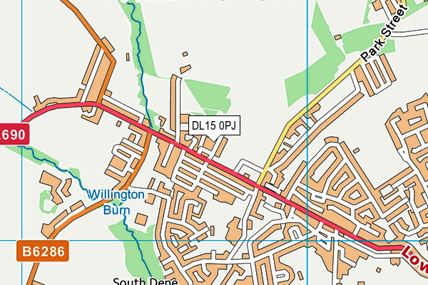 DL15 0PJ map - OS VectorMap District (Ordnance Survey) DL15 0PJ map - OS VectorMap District (Ordnance Survey)