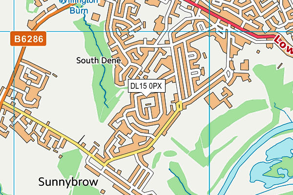 DL15 0PX map - OS VectorMap District (Ordnance Survey) DL15 0PX map - OS VectorMap District (Ordnance Survey)