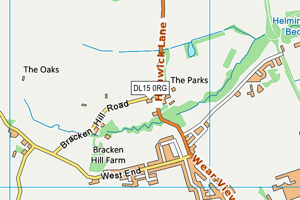 DL15 0RG map - OS VectorMap District (Ordnance Survey) DL15 0RG map - OS VectorMap District (Ordnance Survey)