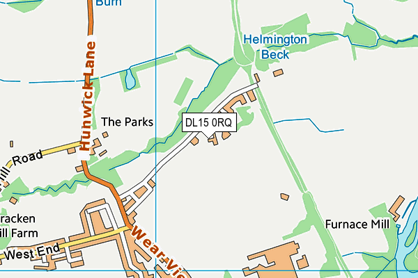 DL15 0RQ map - OS VectorMap District (Ordnance Survey) DL15 0RQ map - OS VectorMap District (Ordnance Survey)