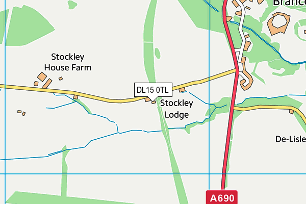 DL15 0TL map - OS VectorMap District (Ordnance Survey) DL15 0TL map - OS VectorMap District (Ordnance Survey)