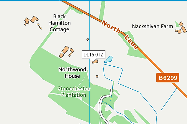 DL15 0TZ map - OS VectorMap District (Ordnance Survey) DL15 0TZ map - OS VectorMap District (Ordnance Survey)