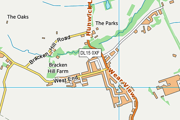 DL15 0XF map - OS VectorMap District (Ordnance Survey) DL15 0XF map - OS VectorMap District (Ordnance Survey)