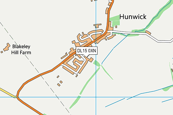 DL15 0XN map - OS VectorMap District (Ordnance Survey) DL15 0XN map - OS VectorMap District (Ordnance Survey)