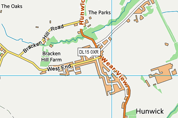 DL15 0XR map - OS VectorMap District (Ordnance Survey) DL15 0XR map - OS VectorMap District (Ordnance Survey)