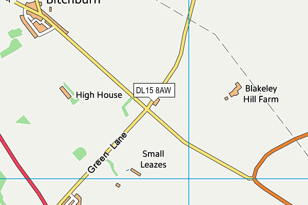DL15 8AW map - OS VectorMap District (Ordnance Survey) DL15 8AW map - OS VectorMap District (Ordnance Survey)