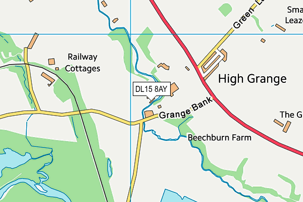 DL15 8AY map - OS VectorMap District (Ordnance Survey) DL15 8AY map - OS VectorMap District (Ordnance Survey)