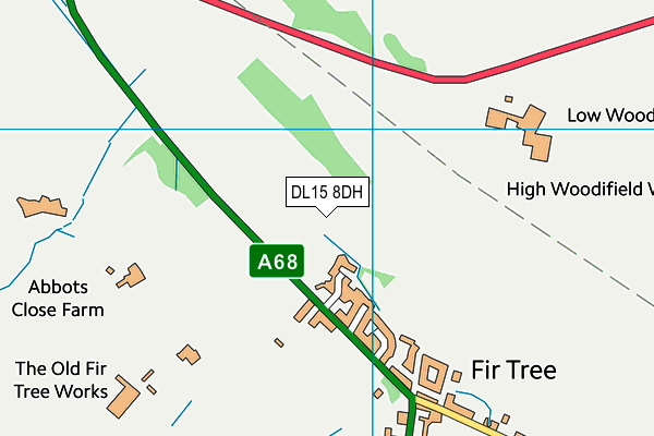 DL15 8DH map - OS VectorMap District (Ordnance Survey) DL15 8DH map - OS VectorMap District (Ordnance Survey)