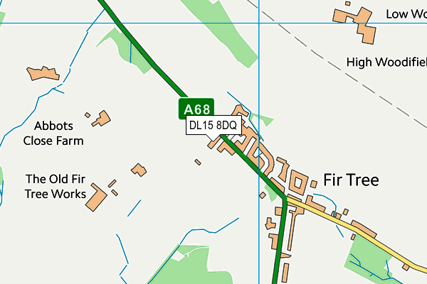 DL15 8DQ map - OS VectorMap District (Ordnance Survey)
