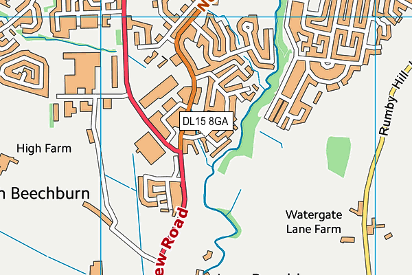 DL15 8GA map - OS VectorMap District (Ordnance Survey) DL15 8GA map - OS VectorMap District (Ordnance Survey)