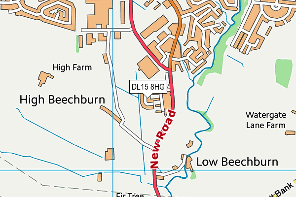 DL15 8HG map - OS VectorMap District (Ordnance Survey) DL15 8HG map - OS VectorMap District (Ordnance Survey)