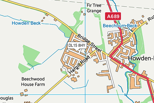 DL15 8HY map - OS VectorMap District (Ordnance Survey) DL15 8HY map - OS VectorMap District (Ordnance Survey)