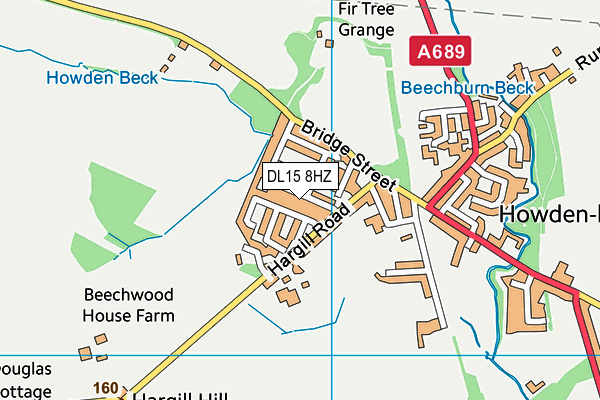 DL15 8HZ map - OS VectorMap District (Ordnance Survey) DL15 8HZ map - OS VectorMap District (Ordnance Survey)