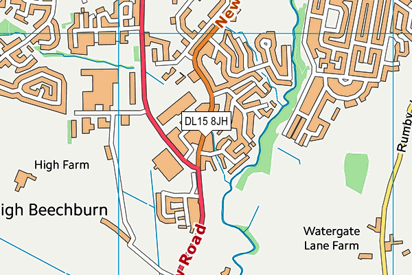 DL15 8JH map - OS VectorMap District (Ordnance Survey) DL15 8JH map - OS VectorMap District (Ordnance Survey)